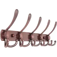 TOJ Wandkapstok Met 15 Haken - Muur / Wand Kapstok - Design Muurkapstok - 45CM - RVS - Brons
