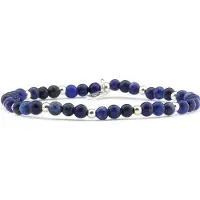 Qoss Halfedelstenen Armband Manon Lapis Lazuli S/M