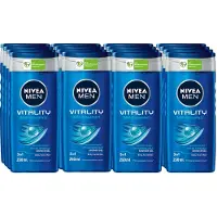 Nivea Douchegel For Men Vitality Fresh - Voordeelverpakking 12 x 250 ml