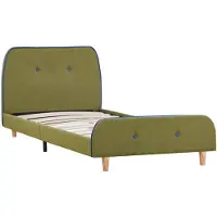vidaXL Bedframe stof groen 90x200 cm