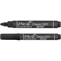 PICA 520/46 Permanent Marker | 1-4mm | Rond | Zwart | 10 stuks - PI52046