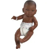 Paola Reina babypop donker jongen met luier 45cm