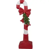 Clayre & Eef Kerstdecoratie Beeld Zuurstok 40 cm Rood Wit Polyresin