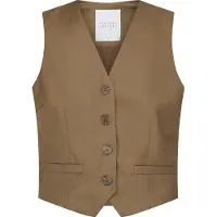 Sisters point Vilsa-ve - Dames Gilet - Taupe - Maat XS