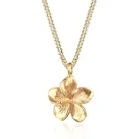 Elli - Halsketting - Dames Frangipani Bloesem Zomervakantie in 925 Sterling Zilver - Dames