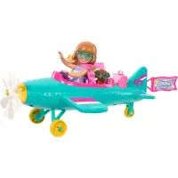 Barbie Chelsea Beroepenpop Speelset - Piloot - Met barniepop en vliegtuig