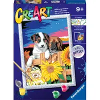 Ravensburger CreArt Sunset paw-fection - Schilderen op nummer voor kinderen