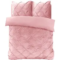 Sleeptime dekbedovertrek Pintuck - velvet - roze - 240x220