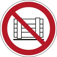 Allesveilig.nl Neerzetten of opslaan verboden pictogram