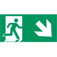 Allesveilig.nl Nooduitgang naar rechts onder pictogram