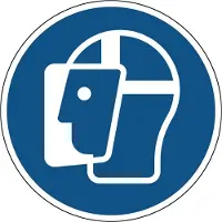Allesveilig.nl Gelaatsbescherming verplicht gebodspictogram