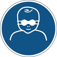 Allesveilig.nl Oogbescherming voor kinderen verplicht gebodspictogram