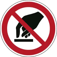 Allesveilig.nl Aanraken verboden verbodspictogram