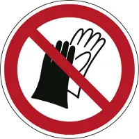 Allesveilig.nl Dragen van handschoenen verboden pictogram