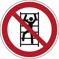 Allesveilig.nl Klimmen verboden pictogram