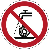 Allesveilig.nl Verboden nat te slijpen pictogram