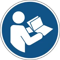 Allesveilig.nl Gebruiksaanwijzing in acht nemen gebodspictogram