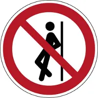 Allesveilig.nl Tegenaan leunen verboden pictogram
