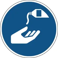 Allesveilig.nl Gebruik beschermende crème gebodspictogram