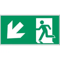 Allesveilig.nl Nooduitgang naar links onder pictogram
