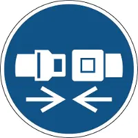 Allesveilig.nl Gordel dragen verplicht gebodspictogram