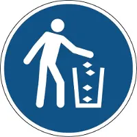 Allesveilig.nl Gebruik de vuilnisbak gebodspictogram