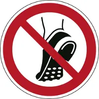 Allesveilig.nl Geen schoenen met metalen noppen dragen pictogram