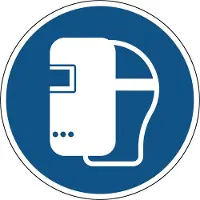 Allesveilig.nl Lasmasker verplicht verplicht gebodspictogram