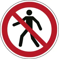 Allesveilig.nl Verboden voor voetgangers pictogram