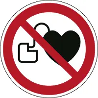 Allesveilig.nl Verbod voor personen met pacemaker pictogram