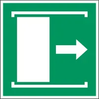 Allesveilig.nl Deur naar rechts schuiven om te openen pictogram