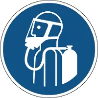 Allesveilig.nl Gebruik autonoom ademhalingstoestel gebodspictogram