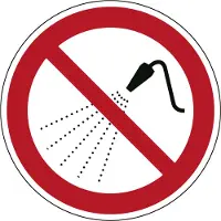 Allesveilig.nl Niet besproeien met water pictogram