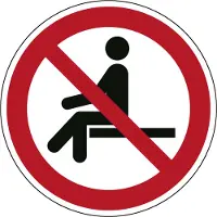 Allesveilig.nl Verboden te zitten pictogram