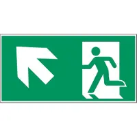 Allesveilig.nl Nooduitgang naar links boven pictogram