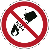 Allesveilig.nl Verboden met water te blussen pictogram