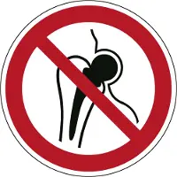 Allesveilig.nl Verboden voor personen met metalen implantaat pictogram