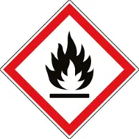 Allesveilig.nl GHS 02 ontvlambare stoffen sticker