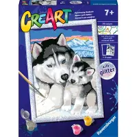 Ravensburger Creart Serie D Classic Siberian Huskies Painting Game Zilver