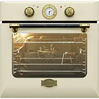 Kaiser Inbouwoven EH 6432 ElfBE Eco/10, met enkele telescoopgeleider, retro elektrische inbouwoven, zelfvoorzienend, 68 L, draaispit, 10 functies