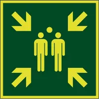 Allesveilig.nl Verzamelplaats lichtgevend pictogram