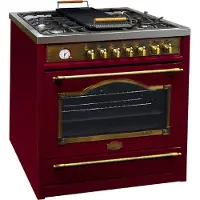 Kaiser - vrijstaand gasfornuis - HGE 93555 RotEm - Retro - elektrische - vrijstaand - gasfornuis - 90 cm - Range Coocker