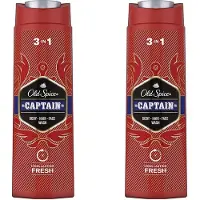 Old Spice Captain douchegel (3 in 1 ) duo pack (2 * 400 ML)