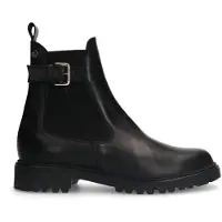 No Stress Zwarte leren chelsea boots met gesp | Maat 36