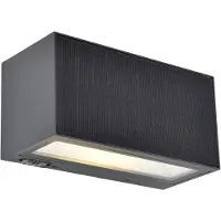 Lutec Solar wandlamp Inka antraciet