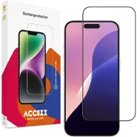Accezz Gehard Glas Full Cover Screenprotector voor de Apple iPhone 16 Pro Max / 17 Pro Max