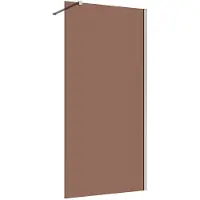 Guido Gusto Inloopdouche 100x200 8mm Nano glas RVS serie Silvio bronsglas