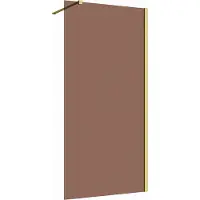 Guido Gusto Inloopdouche 80x200 8mm Nano glas mat goud serie Silvio bronsglas