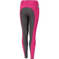 Pikeur Rijbroek Kalotta Batch Grip Kids Magenta/Steel Grey - 140