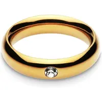 Black Label - Gouden Donut Cockring met Strass Versiering - RVS - Goud 40 mm